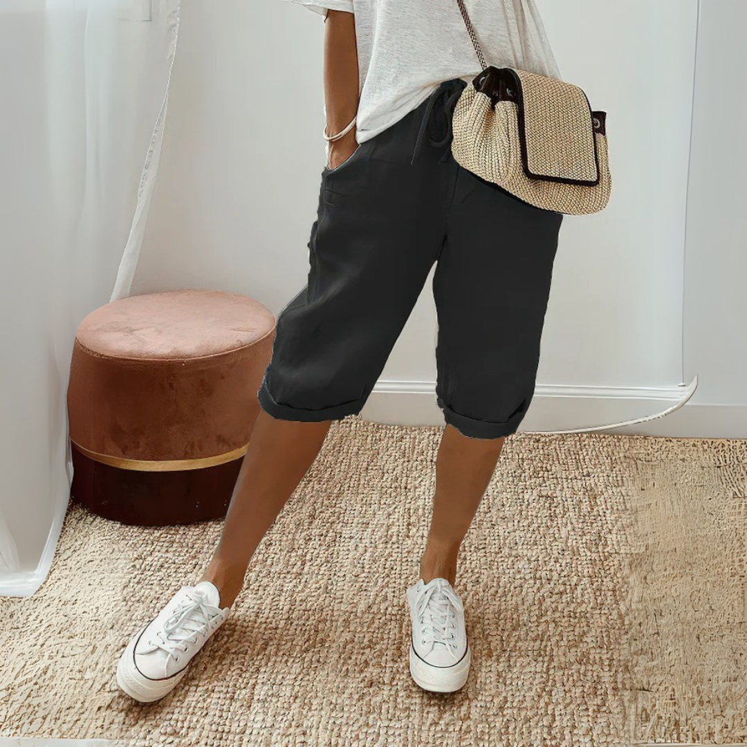 Marthe | Short confortable à ourlet retroussé