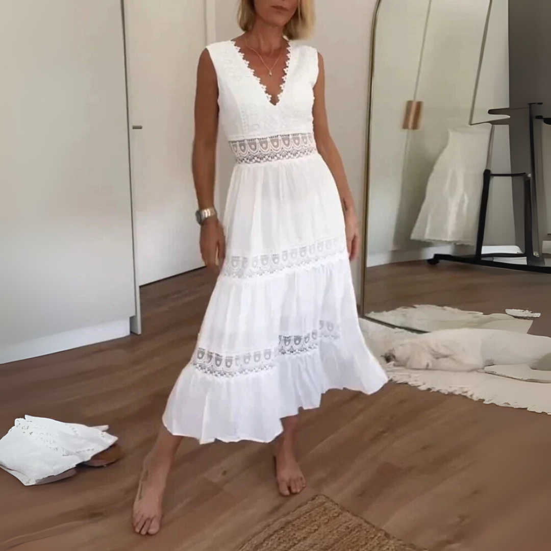 Blanche | Robe d’été élégante pour femme