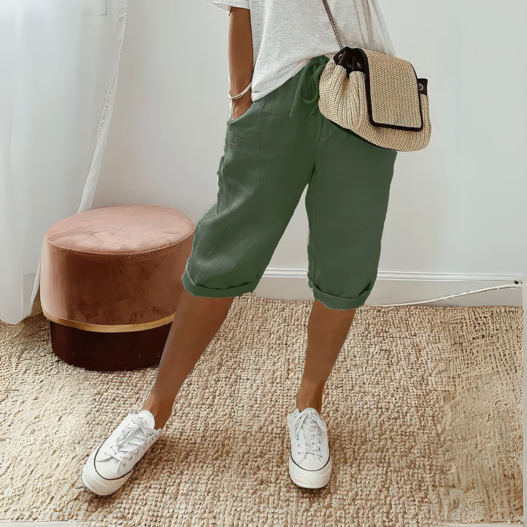 Marthe | Short confortable à ourlet retroussé