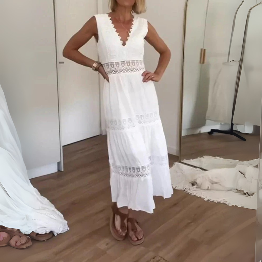 Blanche | Robe d’été élégante pour femme
