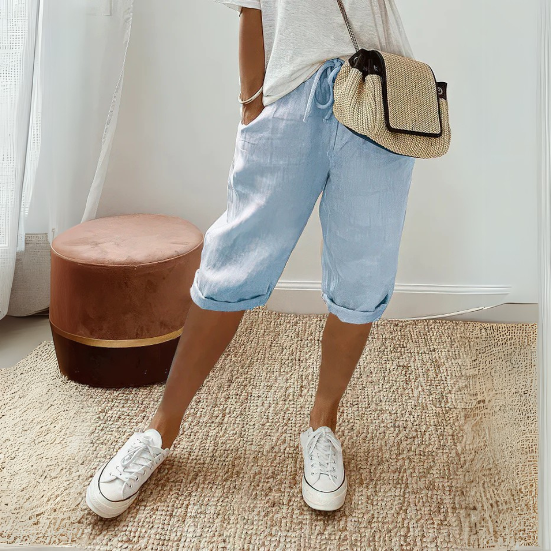 Marthe | Short confortable à ourlet retroussé