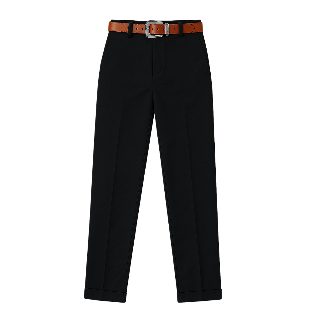 Bella | Pantalon galbant rayé