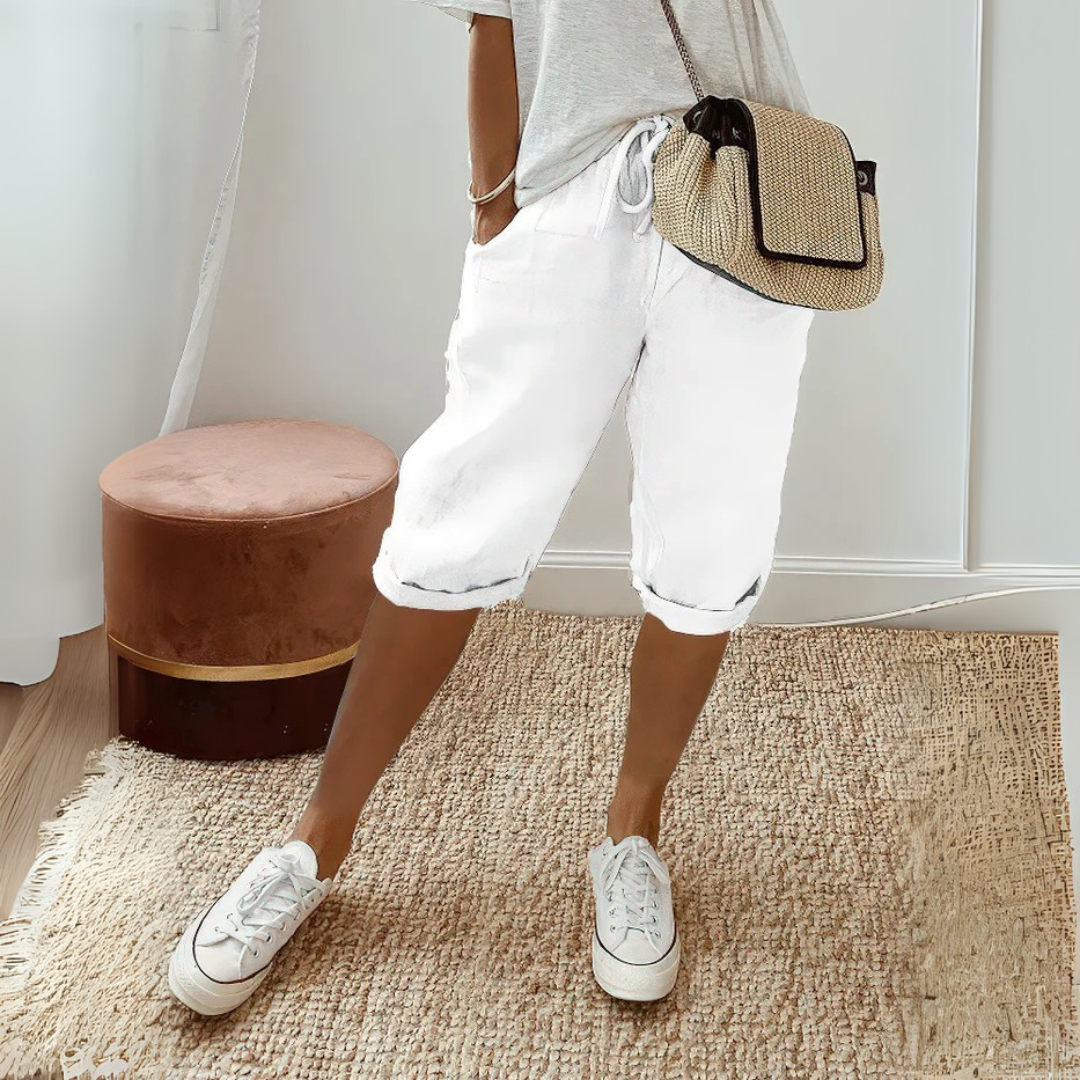 Marthe | Short confortable à ourlet retroussé