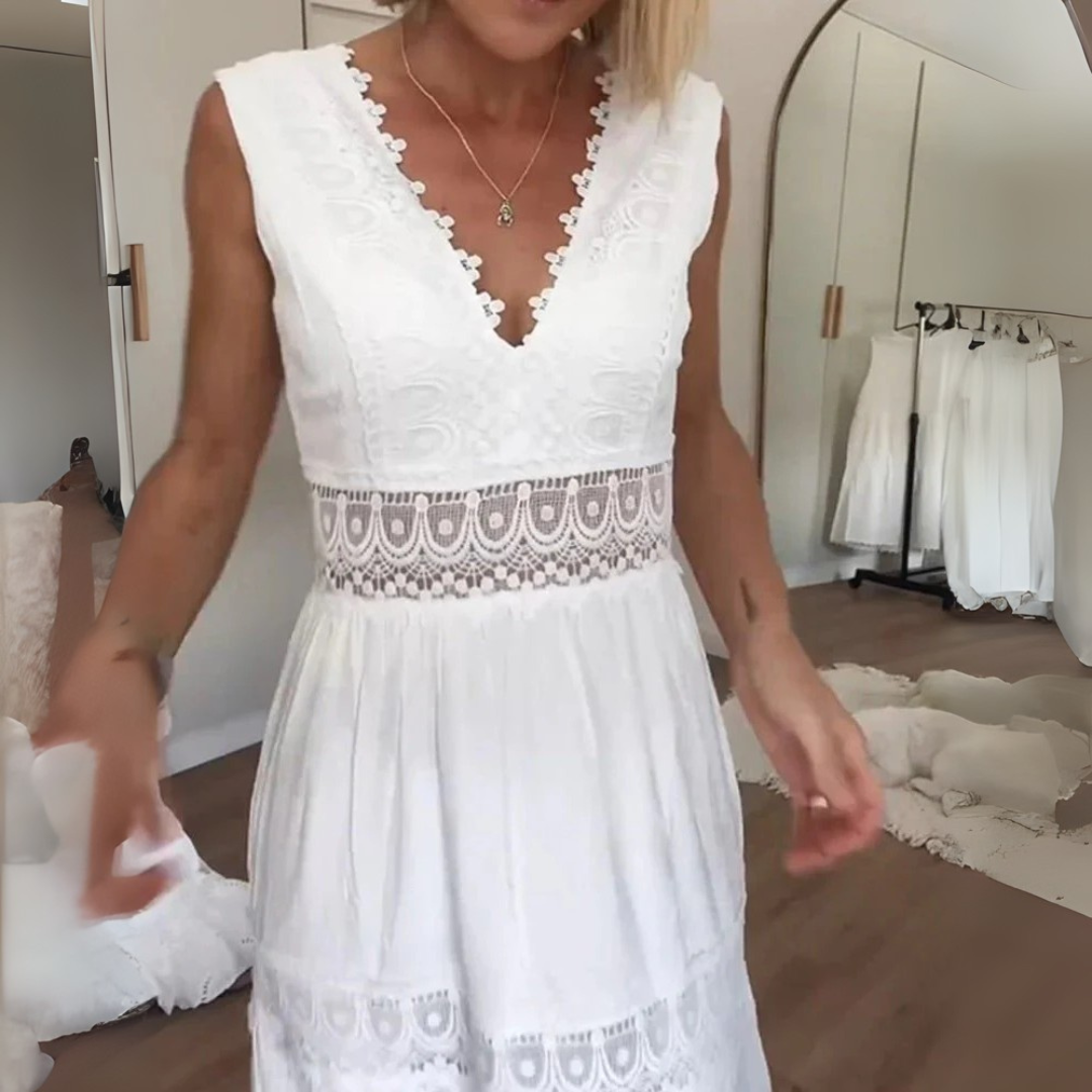 Blanche | Robe d’été élégante pour femme