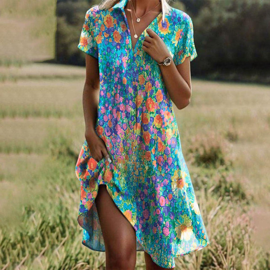 Jasmin | Robe Vintage Boho à Col V