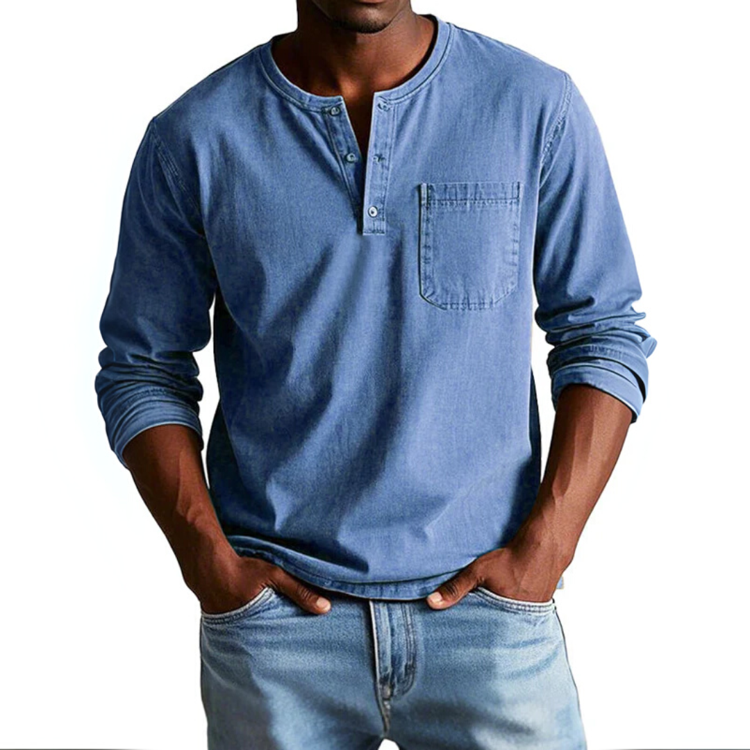 Thomas | Chemise vintage à manches longues pour un style intemporel