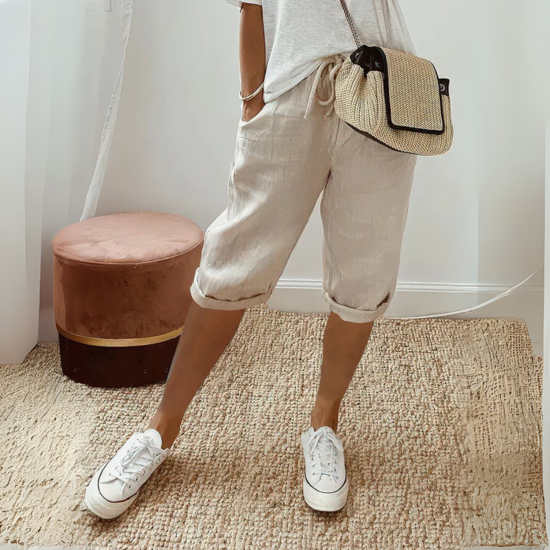 Marthe | Short confortable à ourlet retroussé