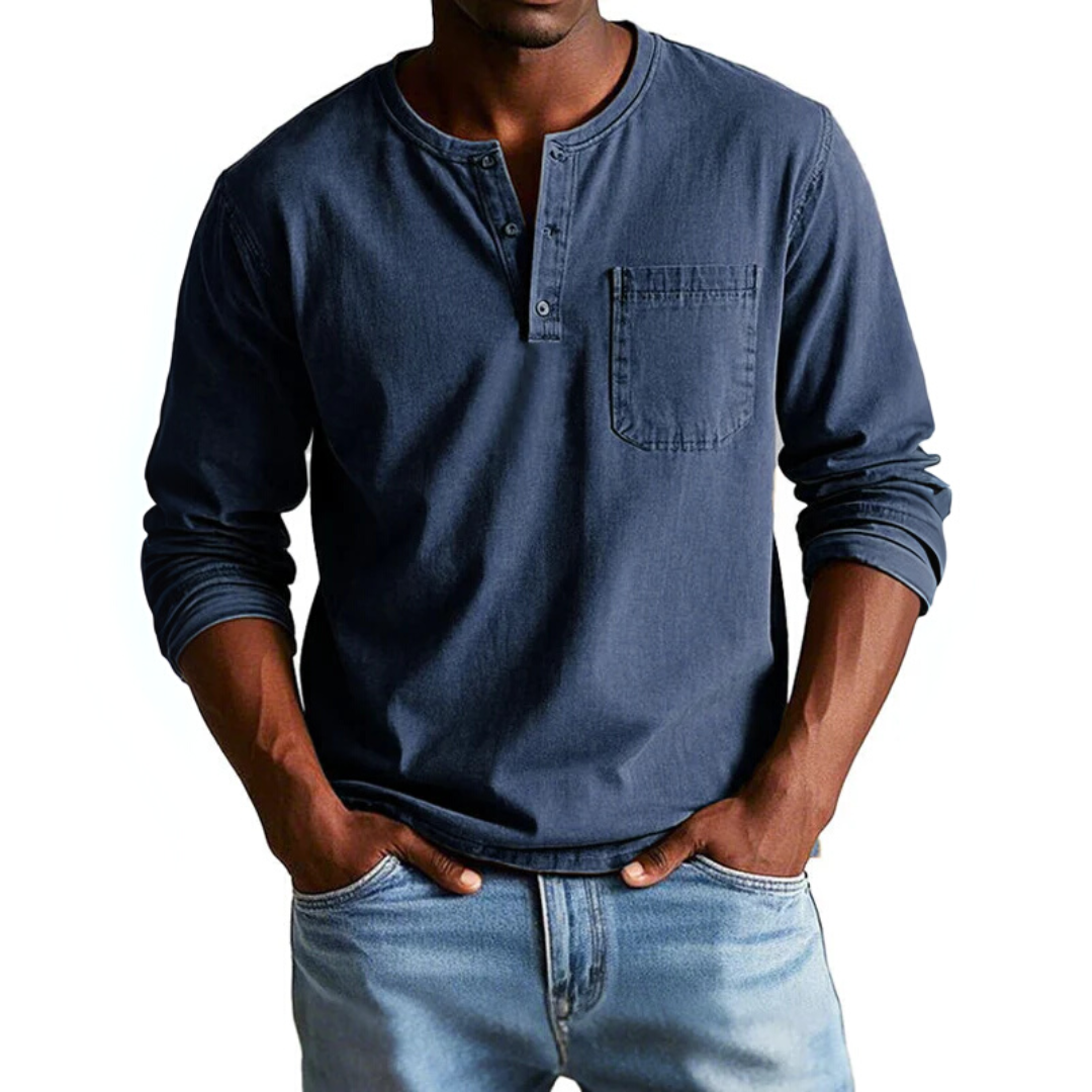 Thomas | Chemise vintage à manches longues pour un style intemporel
