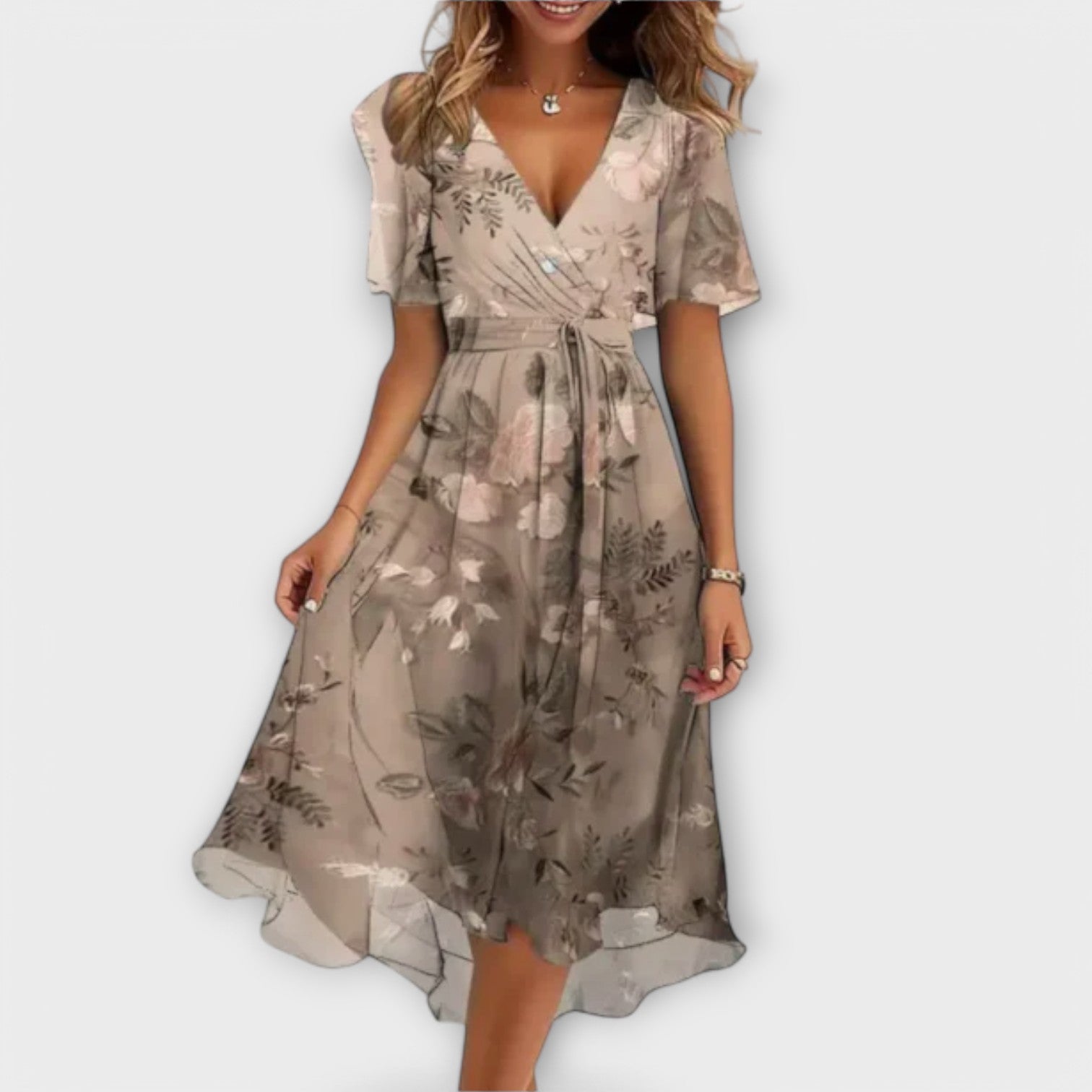 Annegret | Robe Femme à Col en V