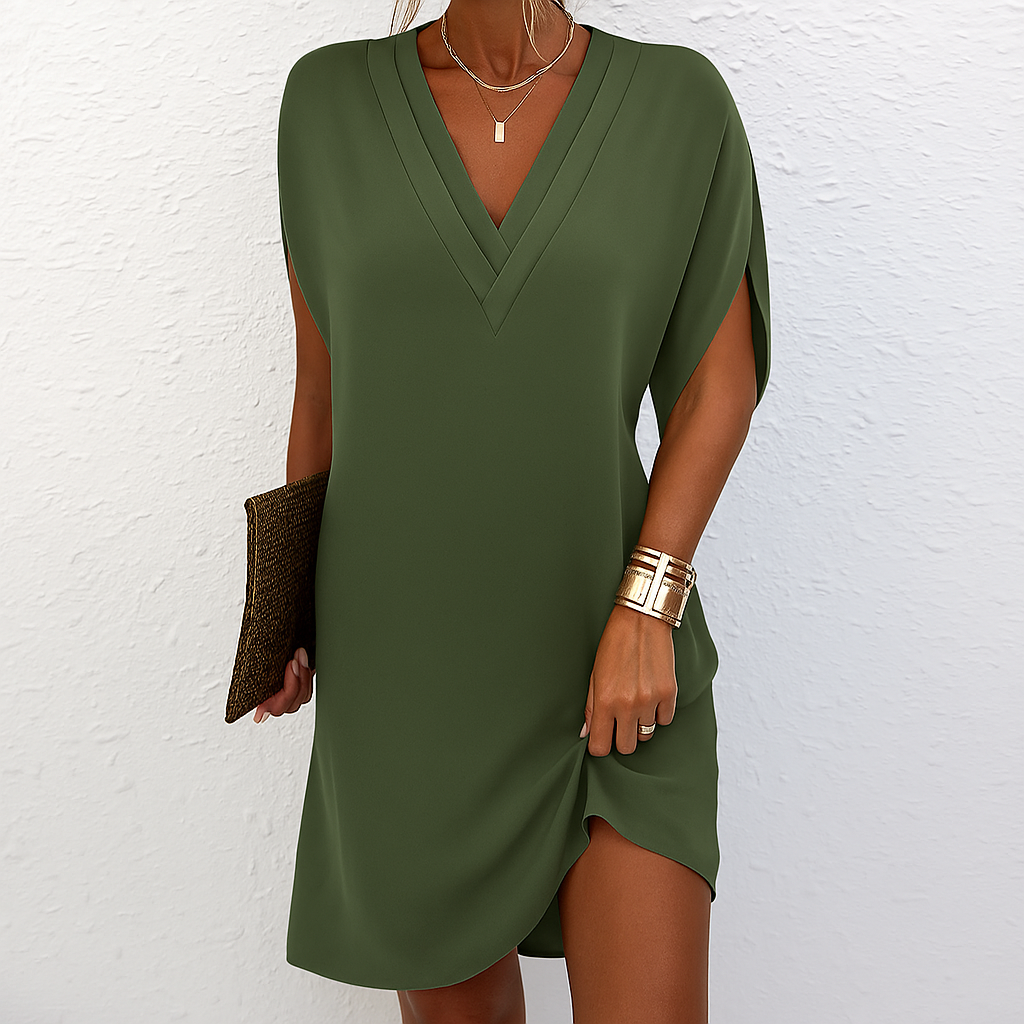 Amélie | Robe Élégante à Col en V